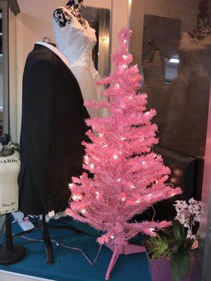 Pretty pink Christmas tree. Beginning to look a lot like Christmas