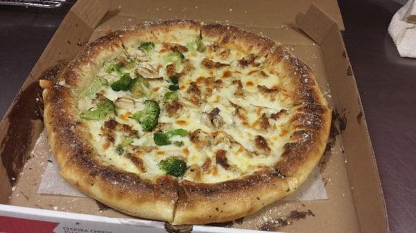 Stuffed crust. with delicious garlic spread.