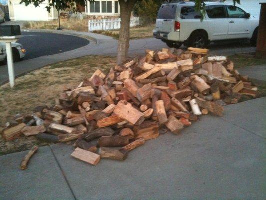 Another Fairfield, CA  mixed firewood delivery. Call us now for ALL your firewood needs!