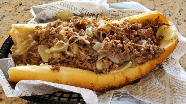 cheese steak fried onions