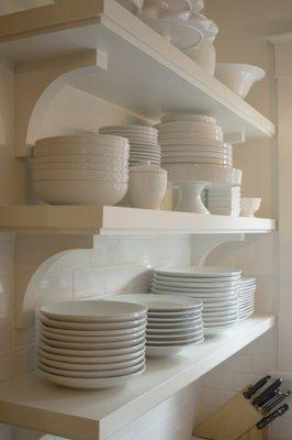 Custom shelving by the Amish Cabinet Company