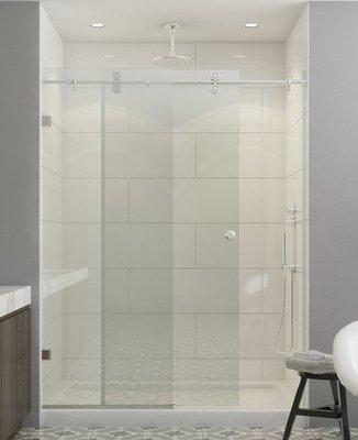 Frameless Shower Slider with Roller wheels