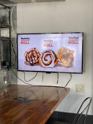 Cinnamon Roll menu