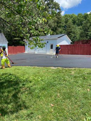 Installing driveway