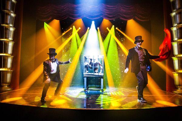 Kevin & Caruso's "Magique" is an award winning production featuring 20 illusions, 100+ costumes, an epic soundtrack, and razzmatazz!!!