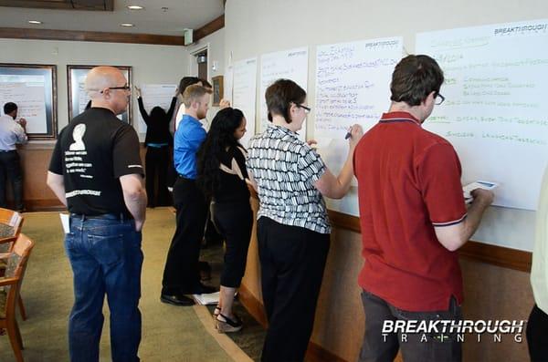 Goal setting Training from Breakthrough Training is facilitated for the Reno Sparks Chamber of Commerce Leadership Program.