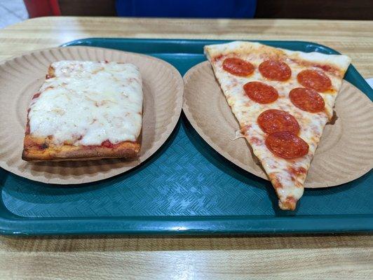 Sicilian slice and regular slice