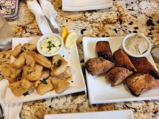 Catfish Nuggets & Jerk Chicken Egg Rolls