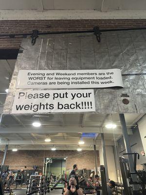 Not kind or encouraging for any member to see. To call out members of the facility is unprofessional. You are running a gym, not a daycare.