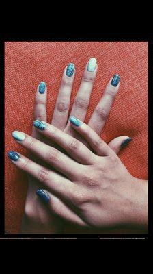 Stamped nail art is all the rage right now and we are loving it!  Nails by Laura Wright.