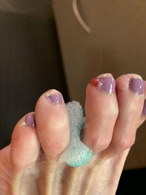 The worst pedicure I've ever received. And I was still charged for it. Left bleeding and with uneven polish.