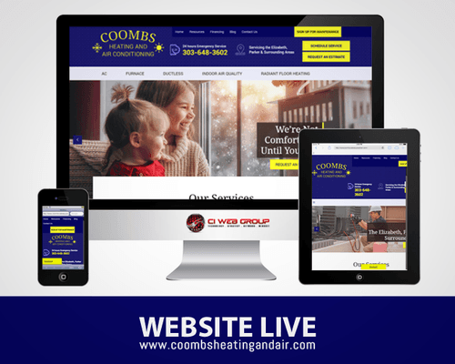 New Website Live - www.coombsheatingandair.com