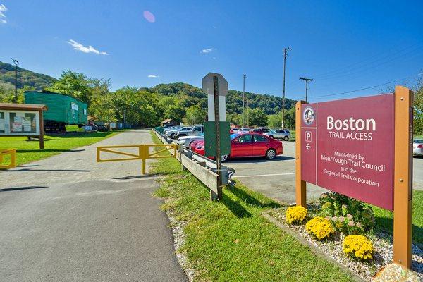 Boston Trailhead of the Great Allegheny Passage, about 100 ft from the little boston inn entrance