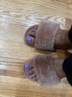 Gel nail pedicure