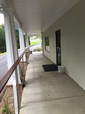 Breezeway leading to the different office doors