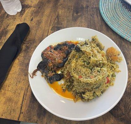 Fried rice and peppered snails