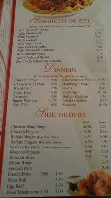 Nicks menu