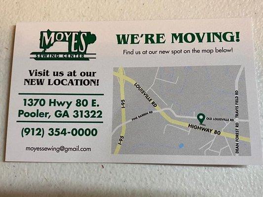 Moye's Sewing Centers Inc