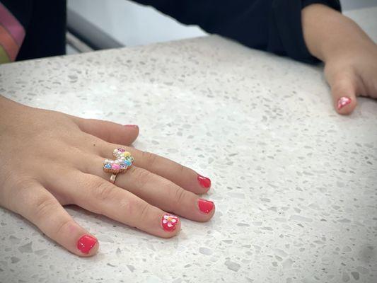 Look at these hand painted flowers with glitter petals and stamen