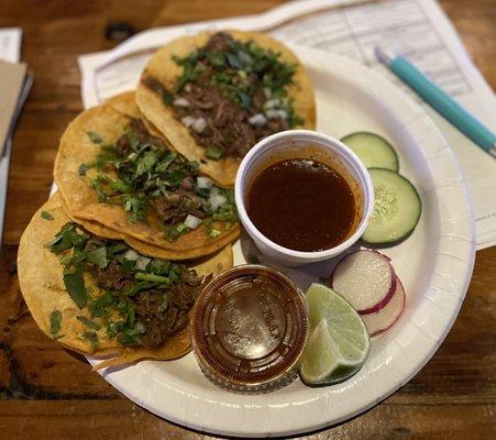 Birria trio ($12) 6/2023