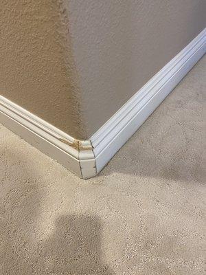 Damaged baseboards