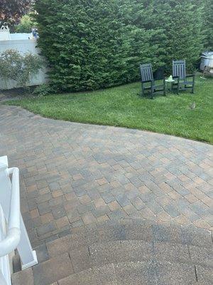 Backyard pavers