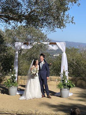 Bouquet and boutonnière from Riley's flowers