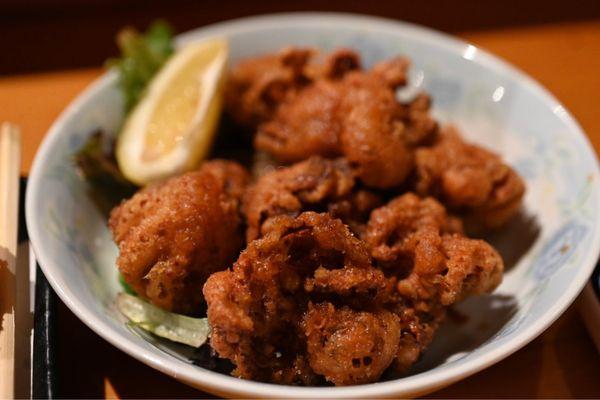 Fried baby octopus