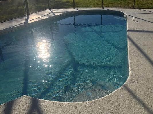 A newly resurfaced pool... Simply stunning!