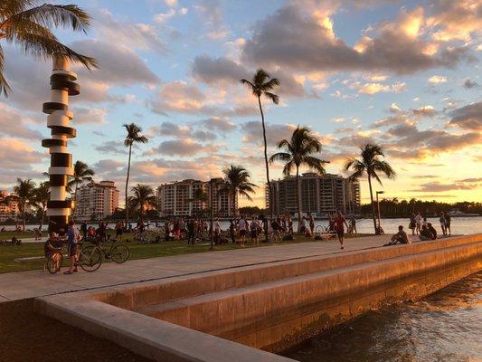 Sunset at South Pointe.