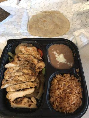 Chicken Fajitas To-go.