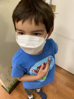 My 5 years old after his X-ray