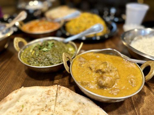 Palak Paneer & Lamb Korma