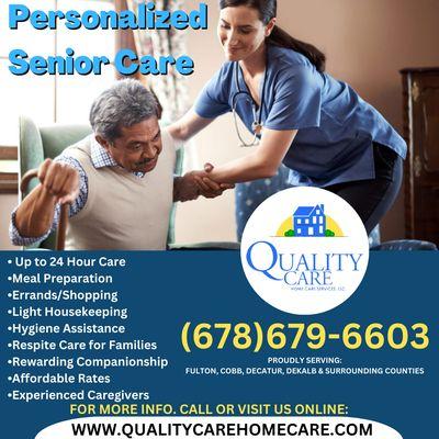 Personalized care for seniors and disabled residents of the Atlanta Metropolitan area.