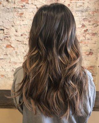 Hotheads hair extensions, color, and cut by Tiffany