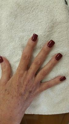 Malaga wine by OPI. Nails by John.