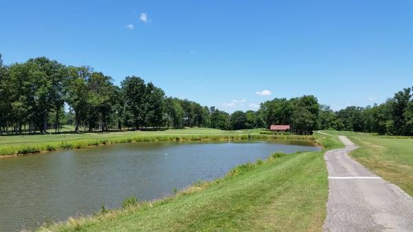 Looking back down the 7th from the 12th hole.