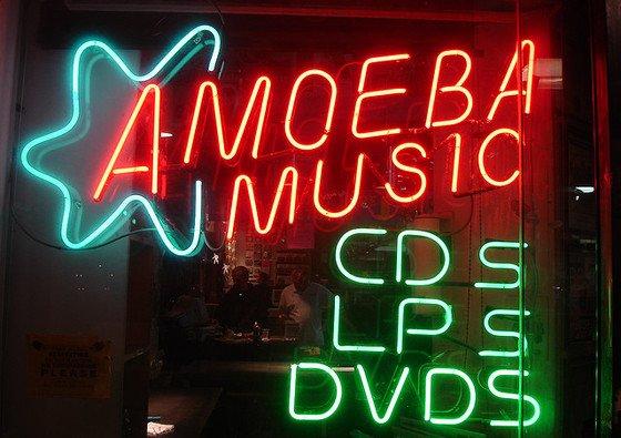 The Amoeba Berkeley neon will guide your way.