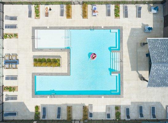 Resort-style courtyard pool