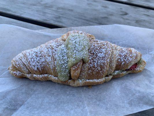 Pistachio Strawberry Croissant