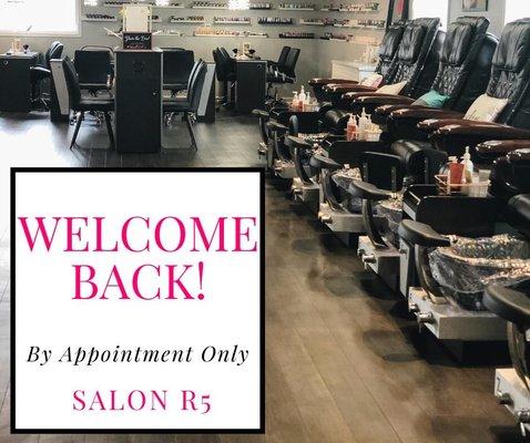 Welcome Back!  We are OPEN with limited restrictions. By appointment only.