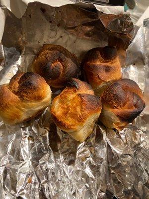 Specifically asked to not burn the garlic knots and this is what was received