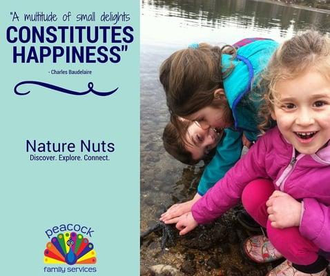 Our Nature Nuts after school and camps engage elementary-aged children in meaningful interactions with nature.