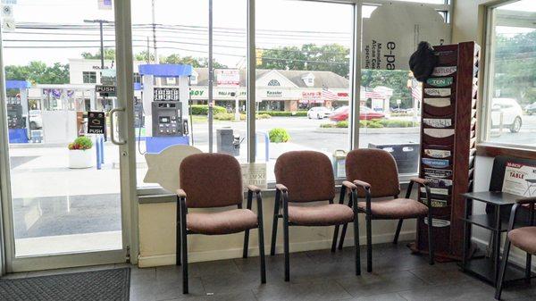 Comforting waiting room so you can be stress free while we handle your car.