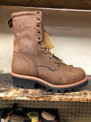 ... right boot  same as left before disassembly to add correction of one and one quarter inches ( 1 In. 1/4 ) .... Red Wing 4420