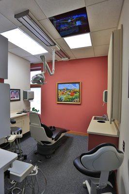 Treatment Room with TV in the Ceiling