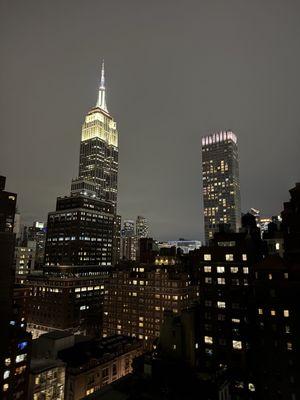 View of the Empire State building from our room