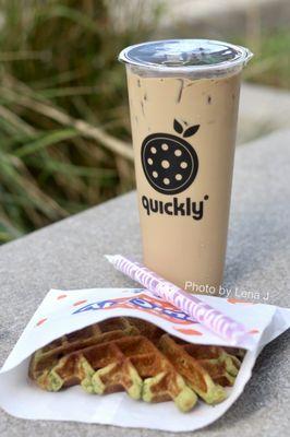 Taiwanese Ice Coffee ($4.50) and Matcha Mochi Waffle ($4.79)