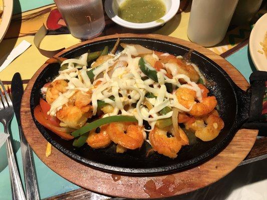 Shrimp fajitas