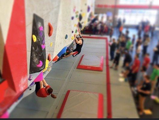 Climbers on the wall